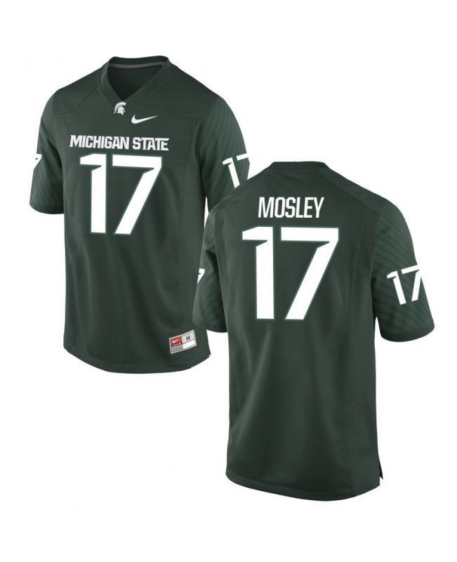 Men's Michigan State Spartans #17 Tre Mosley NCAA Nike Authentic Green College Stitched Football Jersey JE41D12LJ